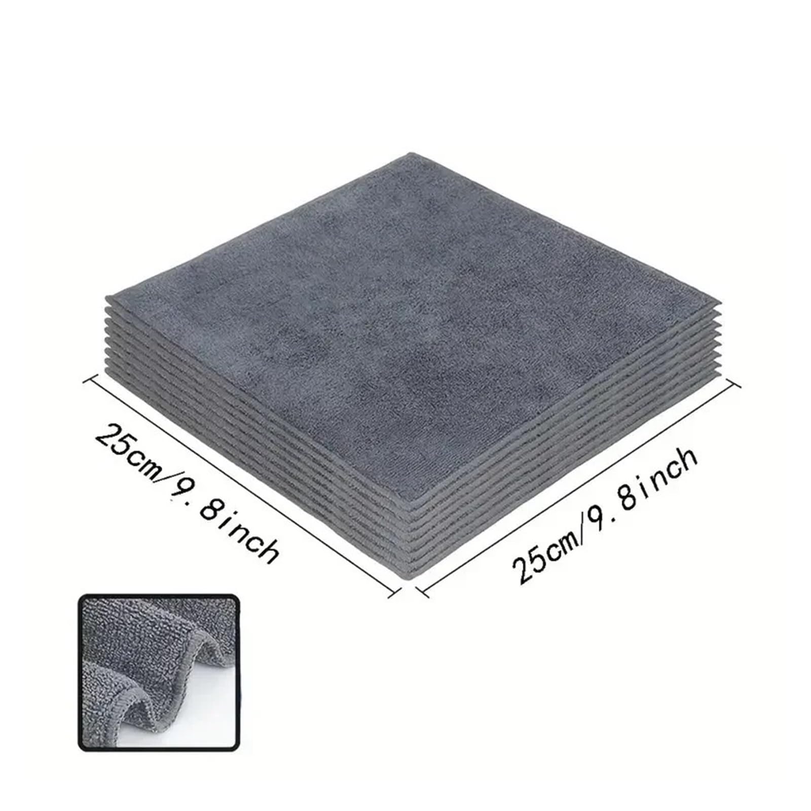 Thicken Microfiber Cleaning Cloths - Lint Free Reusable Towels for Car Windows and Household Cleaning 50PCS — view 6