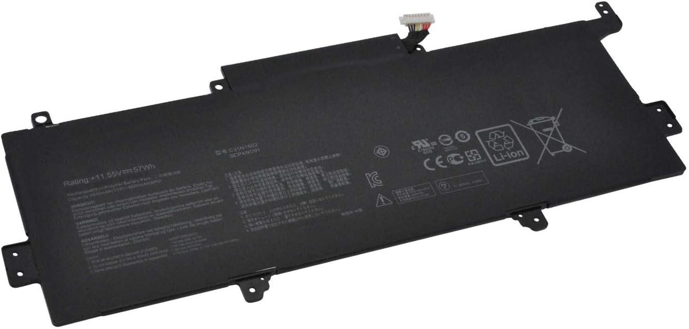 C31N1602 C31N16O2 0B200-02090000 Laptop Battery Replacement for Asus ZenBook U3000U UX330 UX330U UX330UA UX330UAK UX330UA-1A UX330UA-1B UX330UA-1C UX330UA-FB018R FB161T Series (11.55V 57Wh)
