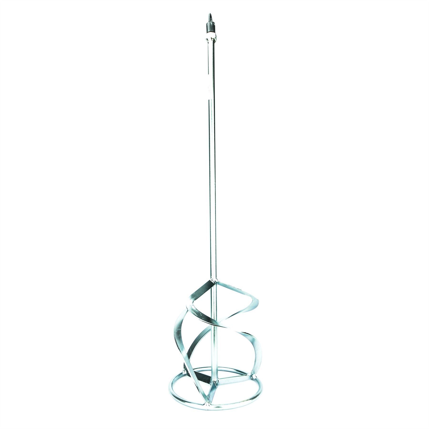 Toolty Professional Mixing Paddle 180 x 750mm - M14 Thread - Galvanized Mixer, Whisk, Stirrer - Negative 3-Blade - for Plaster, Gypsum, Adheives, Concrete, Cement, Glue, Paint, DIY - TLTY-G80