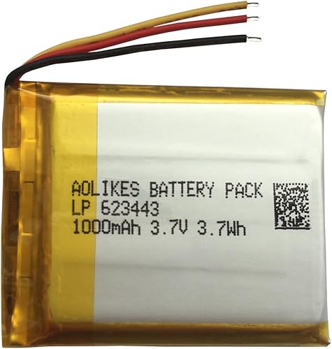 AOLIKES Reemplazo de batería SRP603443 de 1000 mAh para Astro Gaming A20, auriculares inalámbricos Astro Gaming A50, repuesto de batería Alienware