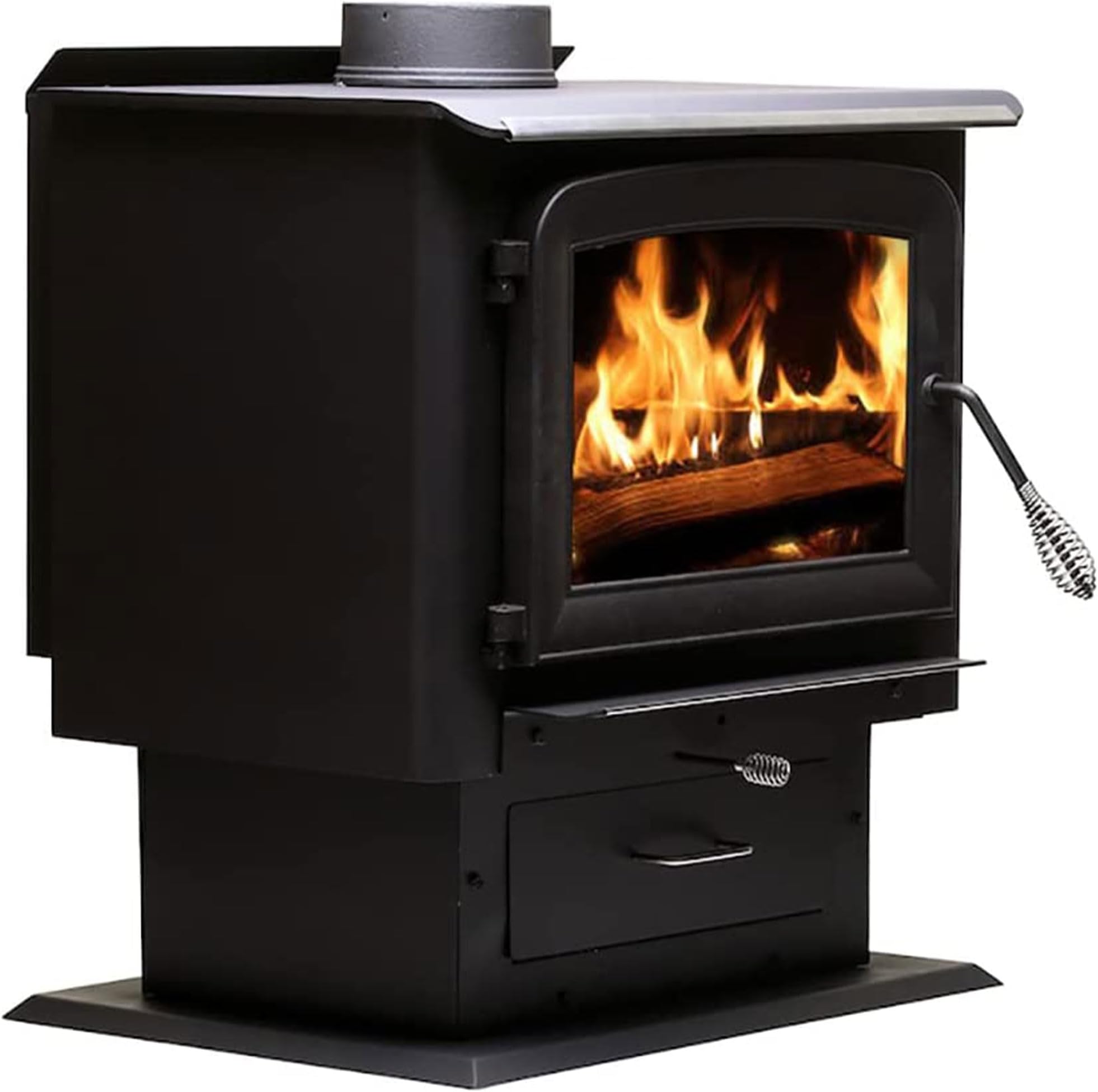 Ashley 2,000 Sq Ft 89,000 BTU Wood Burning stove, EPA Certified, Black