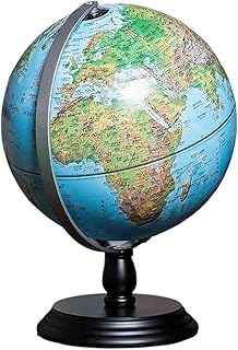 Geographic Globes Small Built-in Led World Globe with Black Base Easy to Read Desk Globe Decor for Home Office Classroom G...