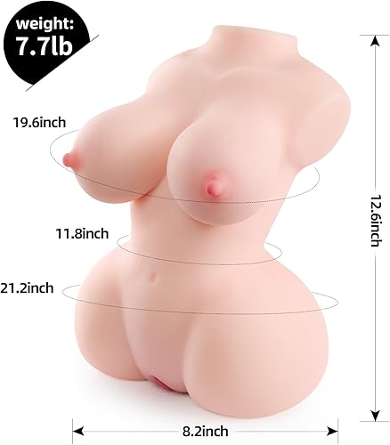 Miniatura 4 de Juguete sexual masturbador masculino con ano vaginal, muñeca sexual realista de 8 libras, juguetes para adultos, torso femenino, coño de bolsillo,
