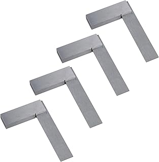 3 Inch (75mm) Engineers Set Square Right Angle Straight Edge Stainless Steel 4pc