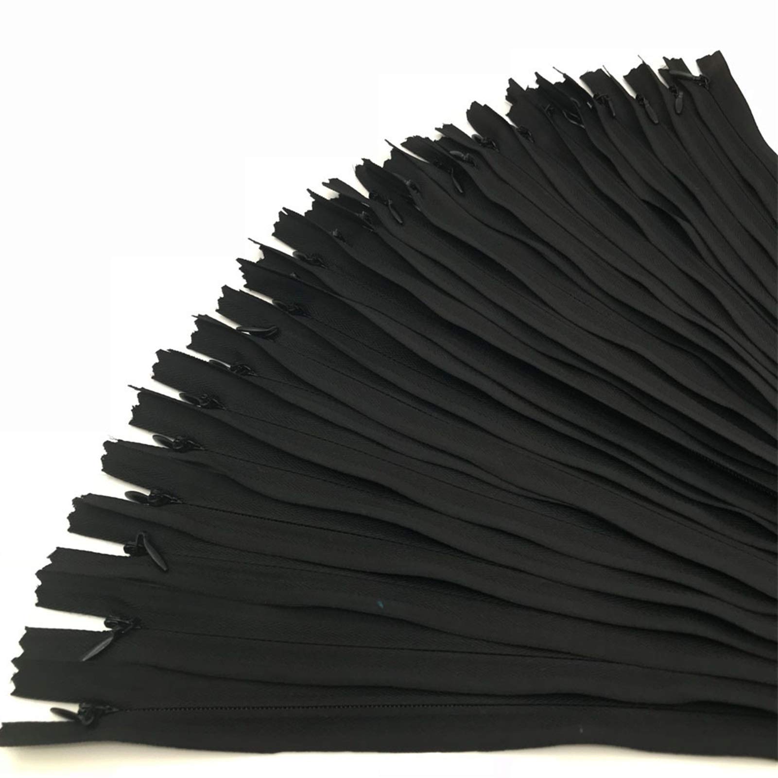 CFFQDQUANB Zipper for Bags, Zippers 20pcs #3 Invisible Zipper,Sewing Accessory Zippers,(Black 20pcs)
