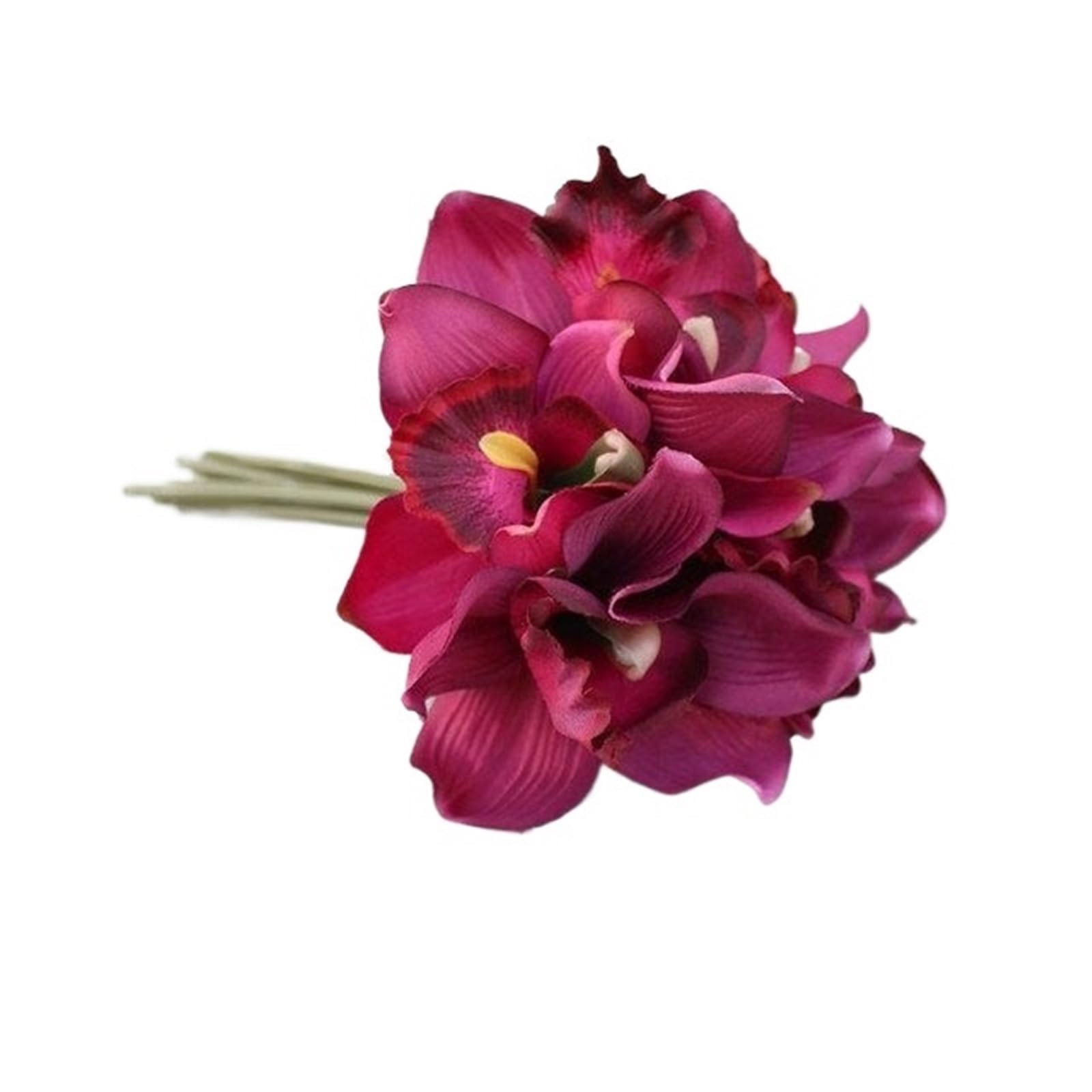 FonHNDG Artificial Flower Branches 7 Head Wedding Decoration Mariage Orchid Artificial Flower Decorative Silk Voilet Bridal Bouquet Home Accessories(Color2)