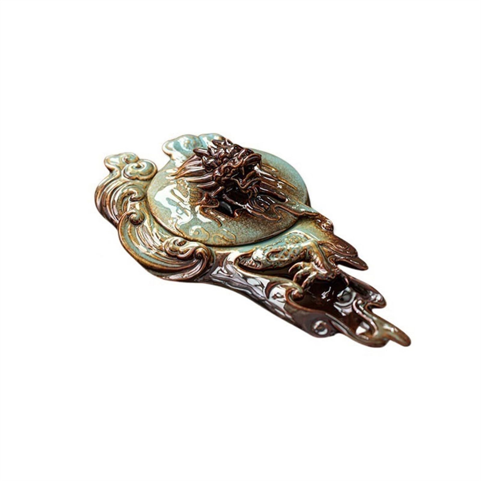 Incense Holders Ceramic Retro Pan Long Incense Burner Household Indoor Zen Holder Desktop Decoration