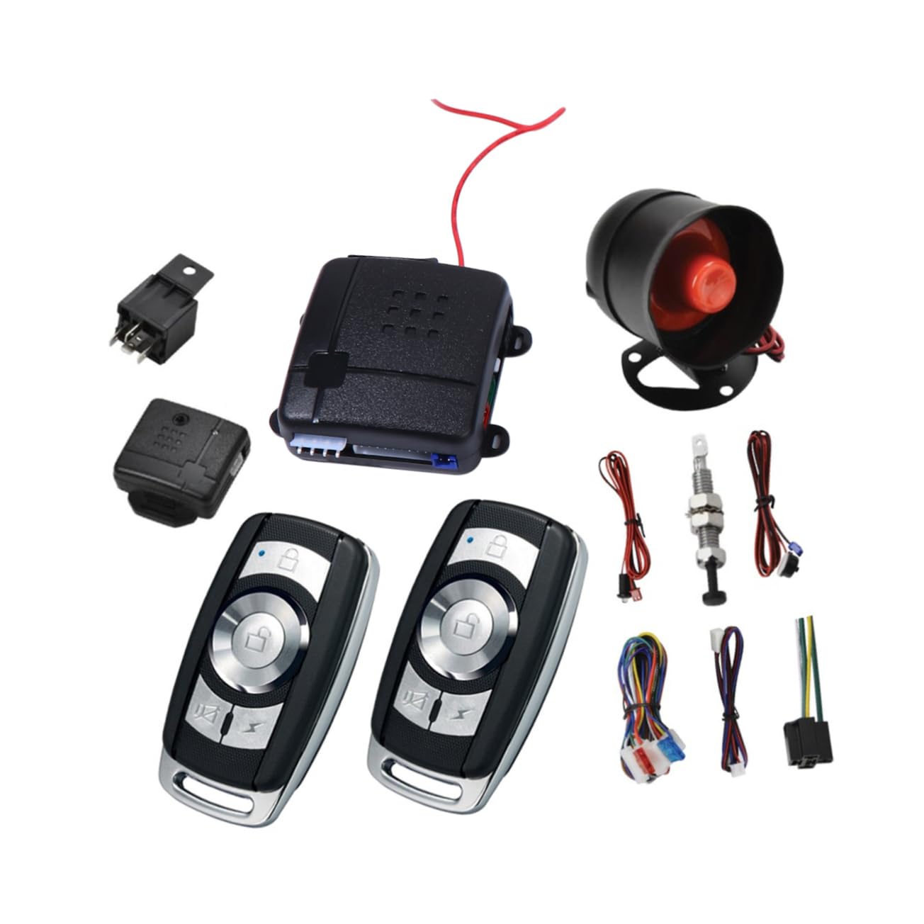 Unomor 1Set Portable Car Theft Security System Auto Burglar Alarm with LED Indicator Self Arming Feature After Seconds Essential Vehicle Protection Against Theft for Cars