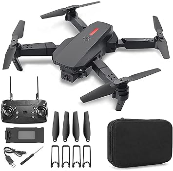ALORNOR Foldable Dual Camera Garuda Drone with 1080P 4k Camera 720P Live Video,WiFi FPV Drone for Adults with HD 120 degreeWide Angle Camera 1600 Mah Long Flight time Auto Hover Foldable