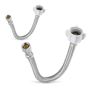 2Pack Seelink 12-Inch Flexible Toilet Hose, 3/8" COMP x 7/8" Ballcock