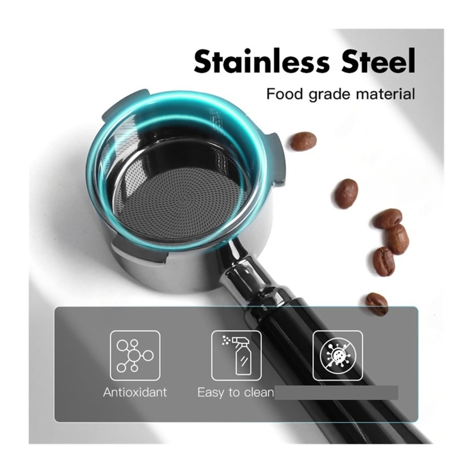 Portafiltro Senza Fondo For Caffè Da 51 Mm Nudo, Compatibile For Delonghi, Compatibile For Dedica, EC680 EC685 Accessori For Macchine Da Caffè Espresso(51mm Tamper Station WH)