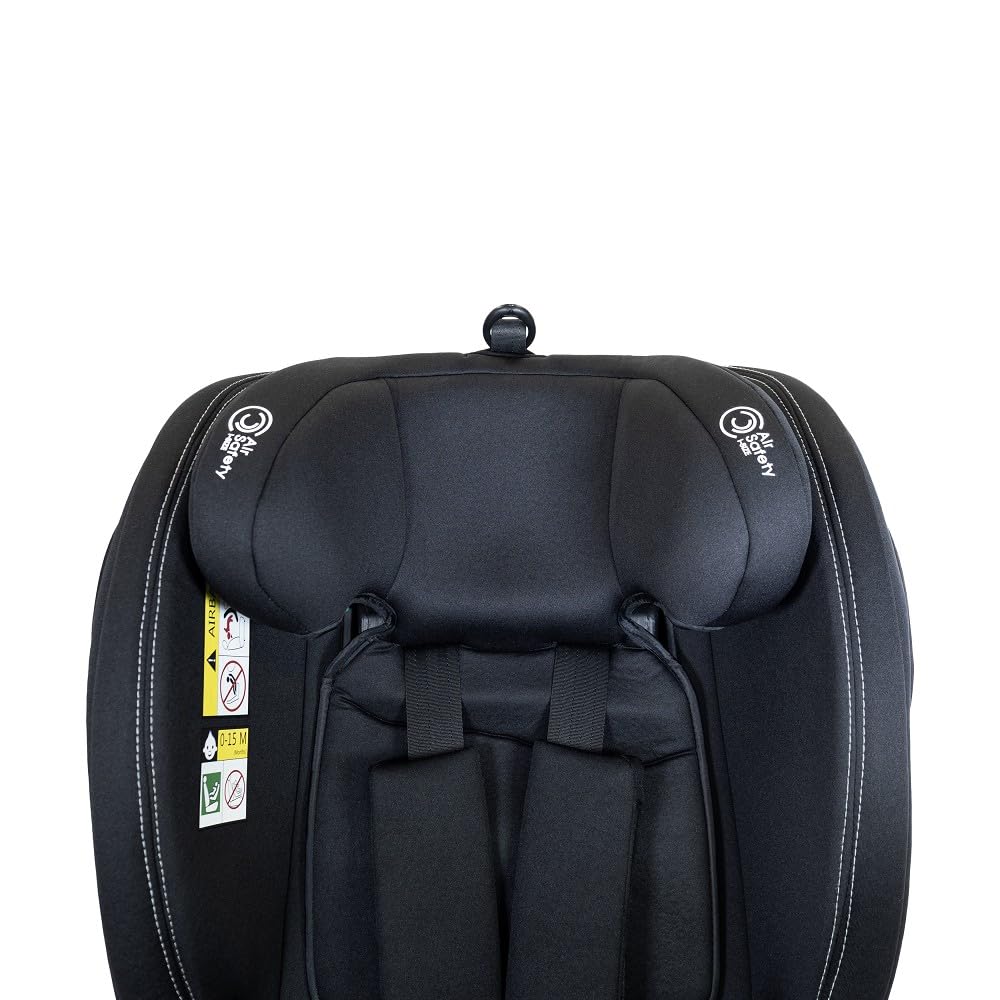 Interbaby Silla Coche Bebé PAX i-Size ISOFIX 360° Grupo 0+1+2+3 (Negro) | Silla auto giratoria 360 reclinable 40-150 cm, reductor recién nacido, protección lateral SPS, pata de apoyo