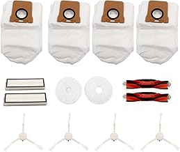 Haofy Conjunto de acessórios para aspirador de pó, peças de reposição para aspirador de pó, escova de rolamento a vácuo, escova lateral, substituição de sacos de pó para aspirador de pó, esfregão, substituição de filtro de aspirador de pó