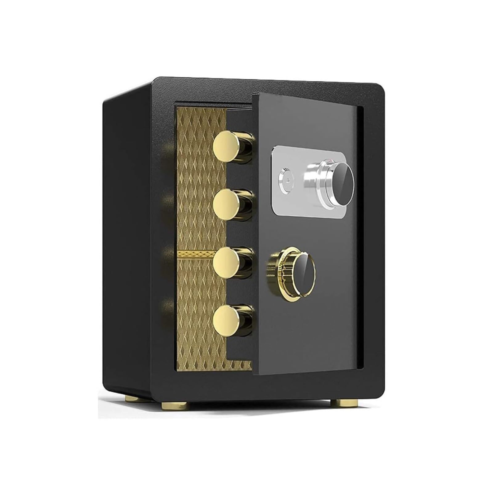 Cajas fuertes de acero for oficina, ignífugas, impermeables y antirrobo, con combinación mecánica y llave for hoteles y familias. Cajas fuertes(Noir,40x36x32cm)