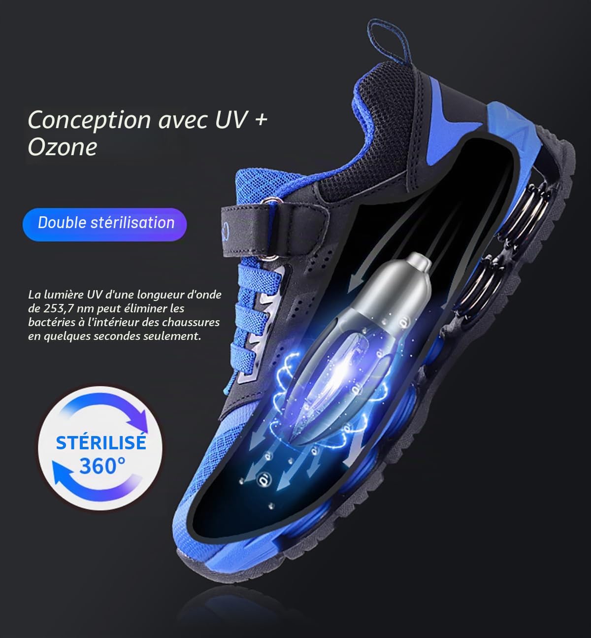 Lampe UV Désodorisation Stérilisation pour Chaussures