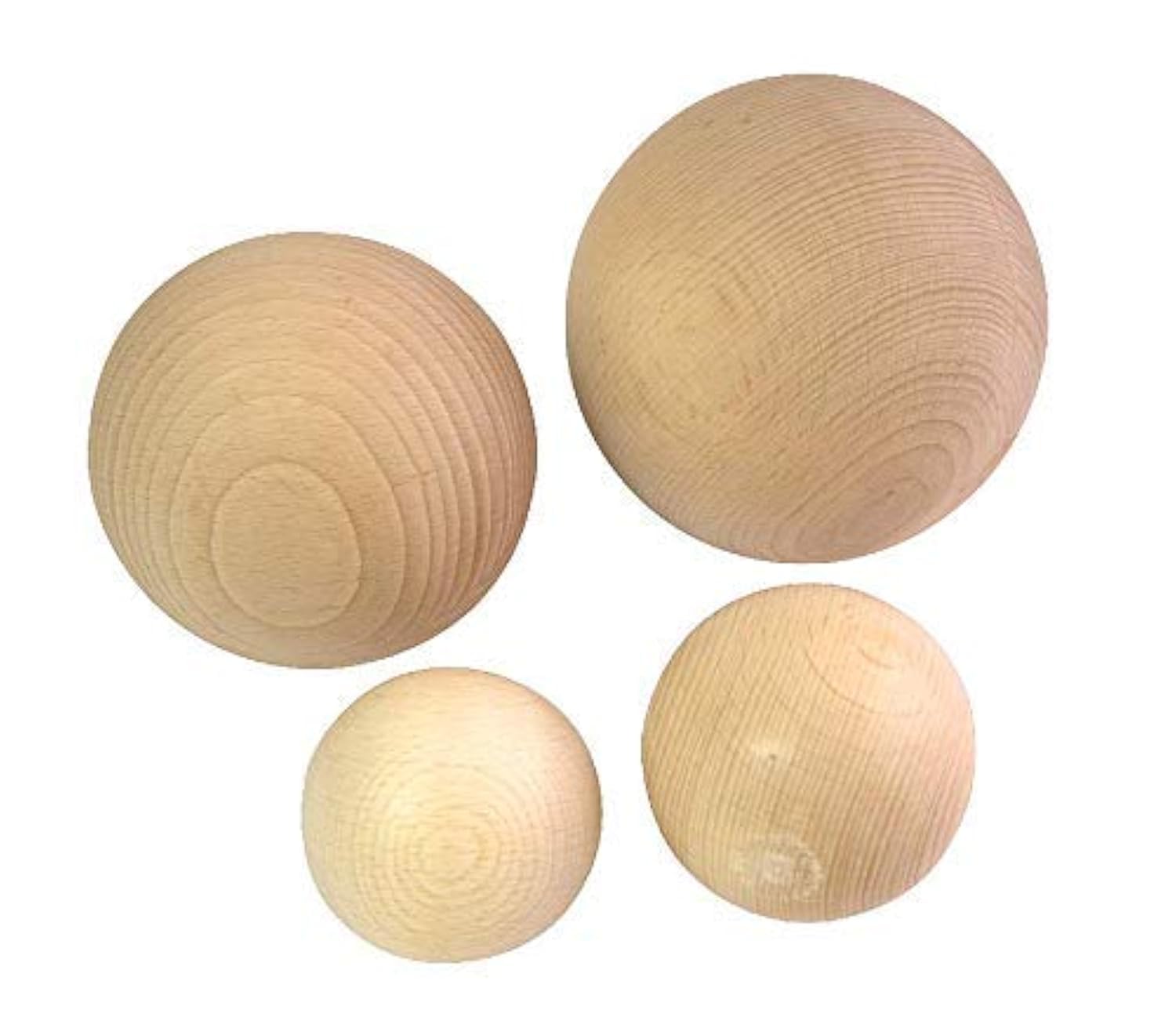 JOWE Drewniana kula 10 cm, z buku, bez otworu, 1 sztuka - kula z drewna bez otworu 100 mm | Made in Austria