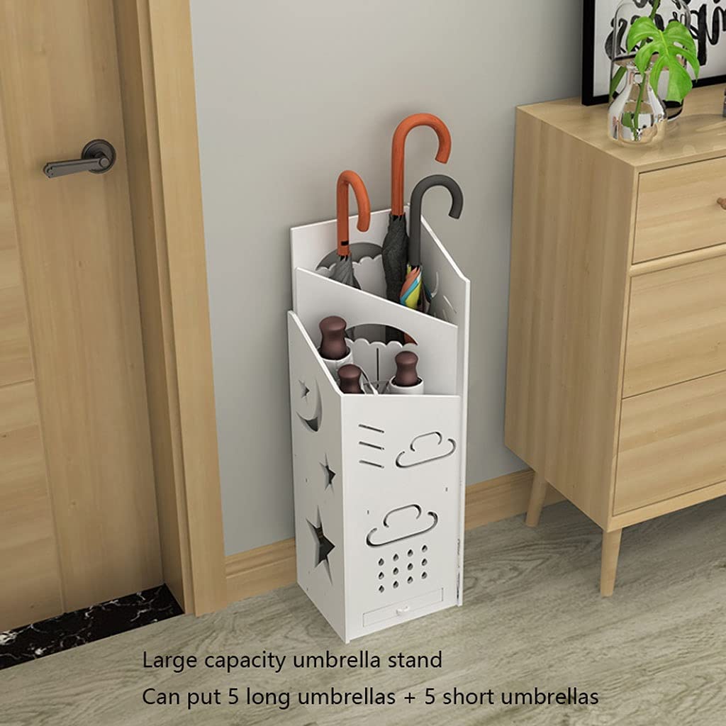 Portaombrelli Creativo e Moderno con Sistema di Scarico per l'Acqua in Legno Ingegnerizzato