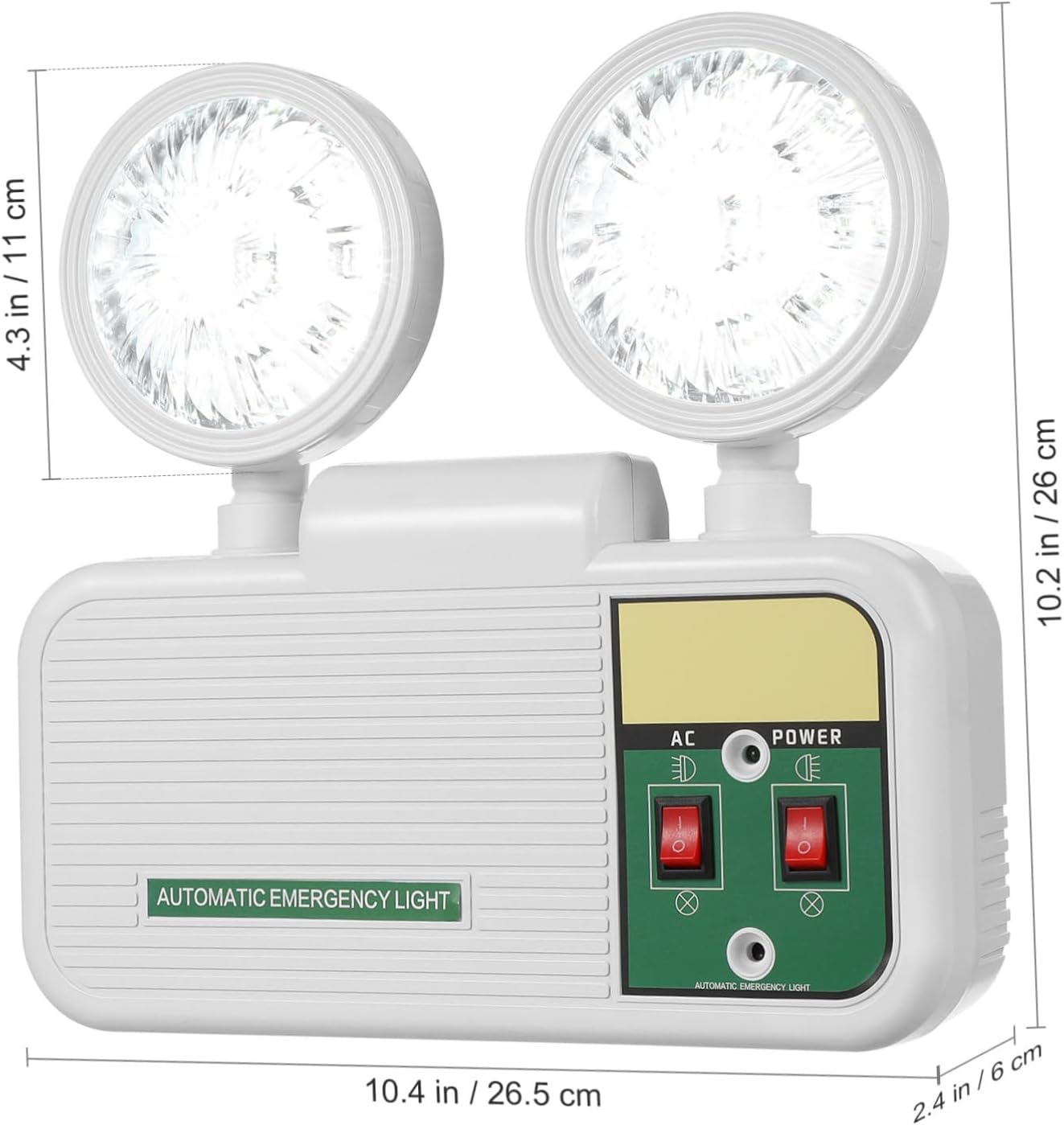 TEHAUX Emergency Exit Light with Backup Battery High Brightness Led Emergency Lights for Home and Business Easy to Install Long-Lasting Illumination for Hallways and Stairways Us Plug