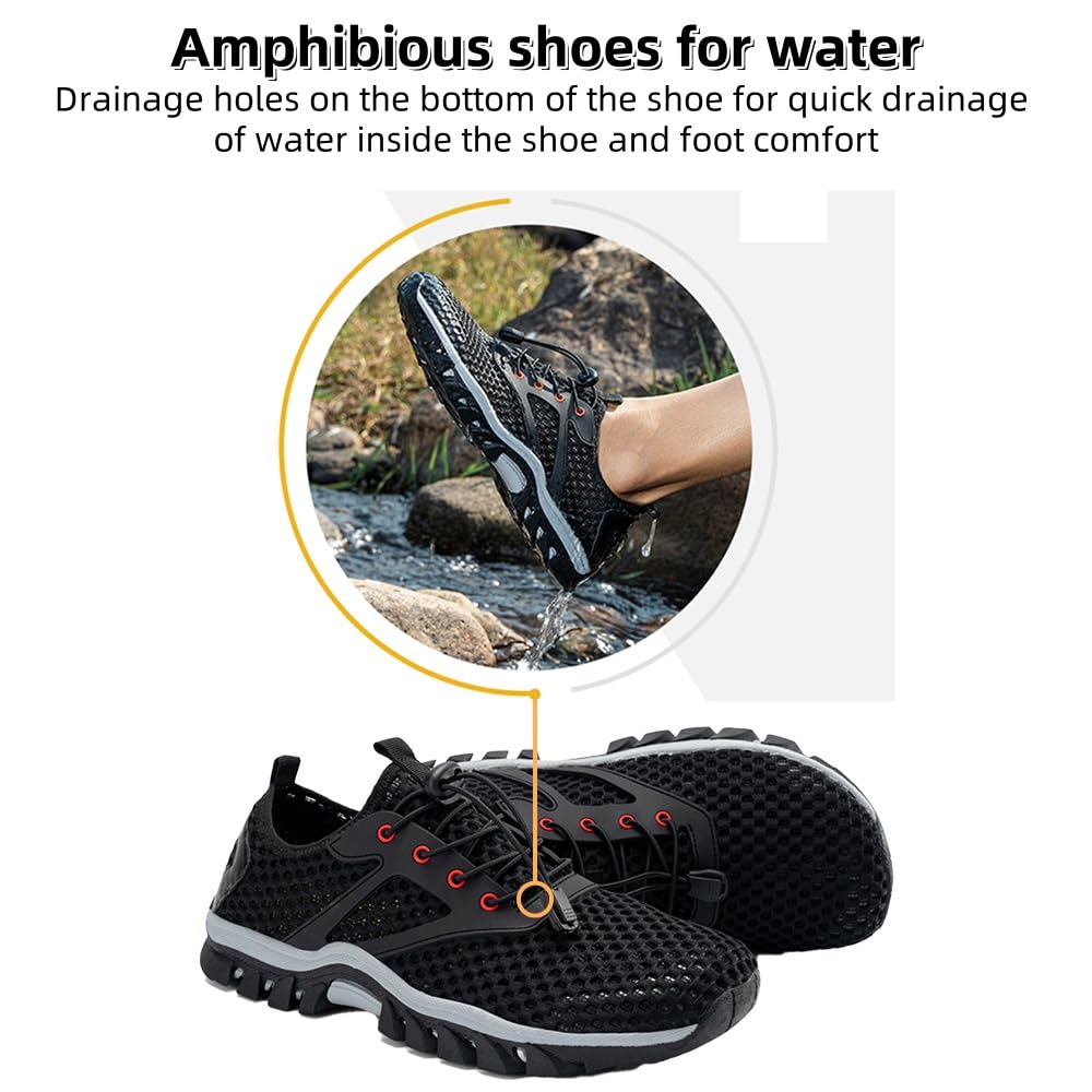Scarpe da Uomo per l'Acqua Asciugatura Rapida della Spiaggia Calzature Aqua Walking Shoe Escursionismo Immersione Sport Nuoto Pesca Vela Viaggio Kayak