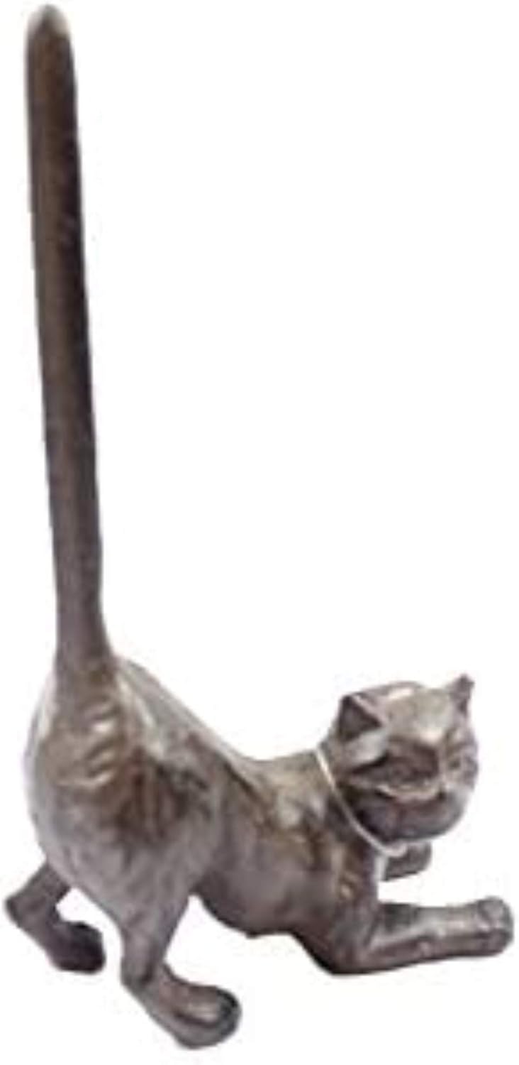 Cast Iron Cat Extra Toilet Paper Stand 10 - Decorative Cast Iron - Cat Decor