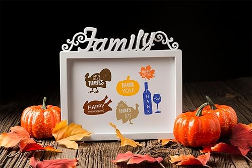 Miniatura 4 de Hying Palabras de bendición de Acción de Gracias, sellos transparentes para hacer tarjetas, cosecha de otoño, calabaza, pavo, sellos de goma