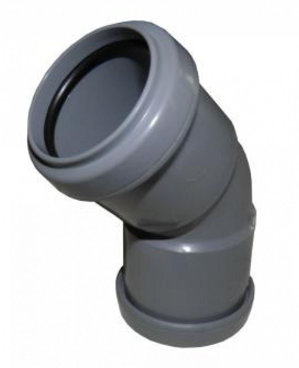FLOPLAST 40mm Grey Pushfit 135 Degree Waste Pipe Bend - Pack of 2