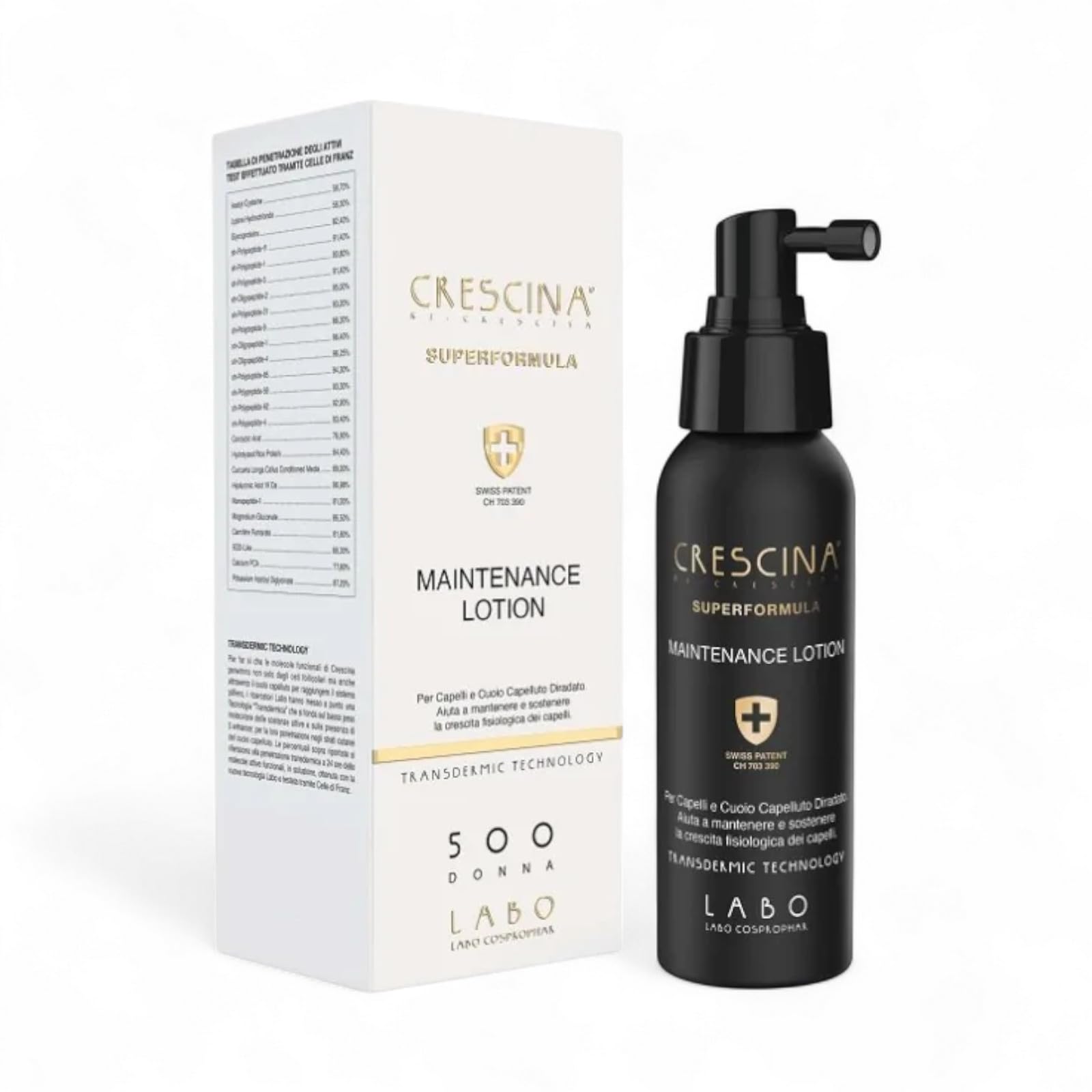 Crescina Ri-Wachstum Superformula Maintenance Lotion Behandlung Lotion Spray für dünner werdendes Haar Damen 500 100 ml