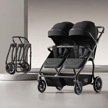 Twin Baby Stroller (Black)