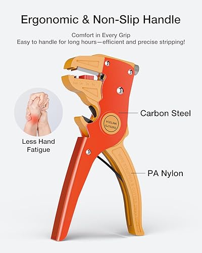 Miniatura 5 de VCELINK Pelacables y cortador automático de tiras rápidas, pelacables profesional de tira rápida, herramienta de pelado de cables eléctricos