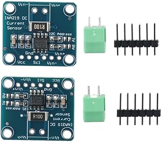SHUATI 2Pcs INA219 I2C Interface, Bi-Directional DC Sensor, DIY Current Power Supply, Breakout Board Module Kit for Arduino Raspberry Pi, Blue