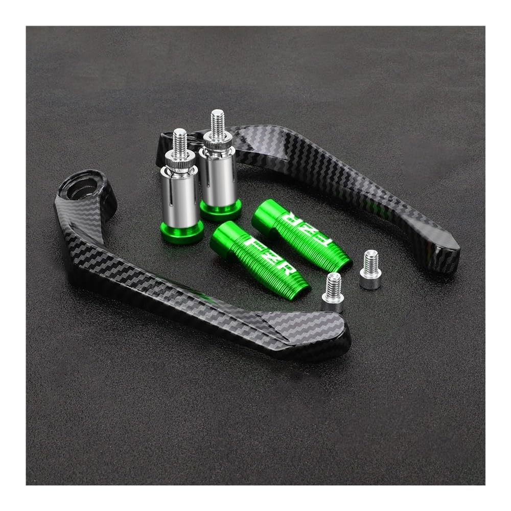 BEQLXTA Brake Lever Guard Motorcycle Handlebar Brake Clutch Lever Hand Guard Protector Handguard for FZR1000 FZR250 FZR400 FZR400RR FZR600 FZR600RR(Green with Logo)
