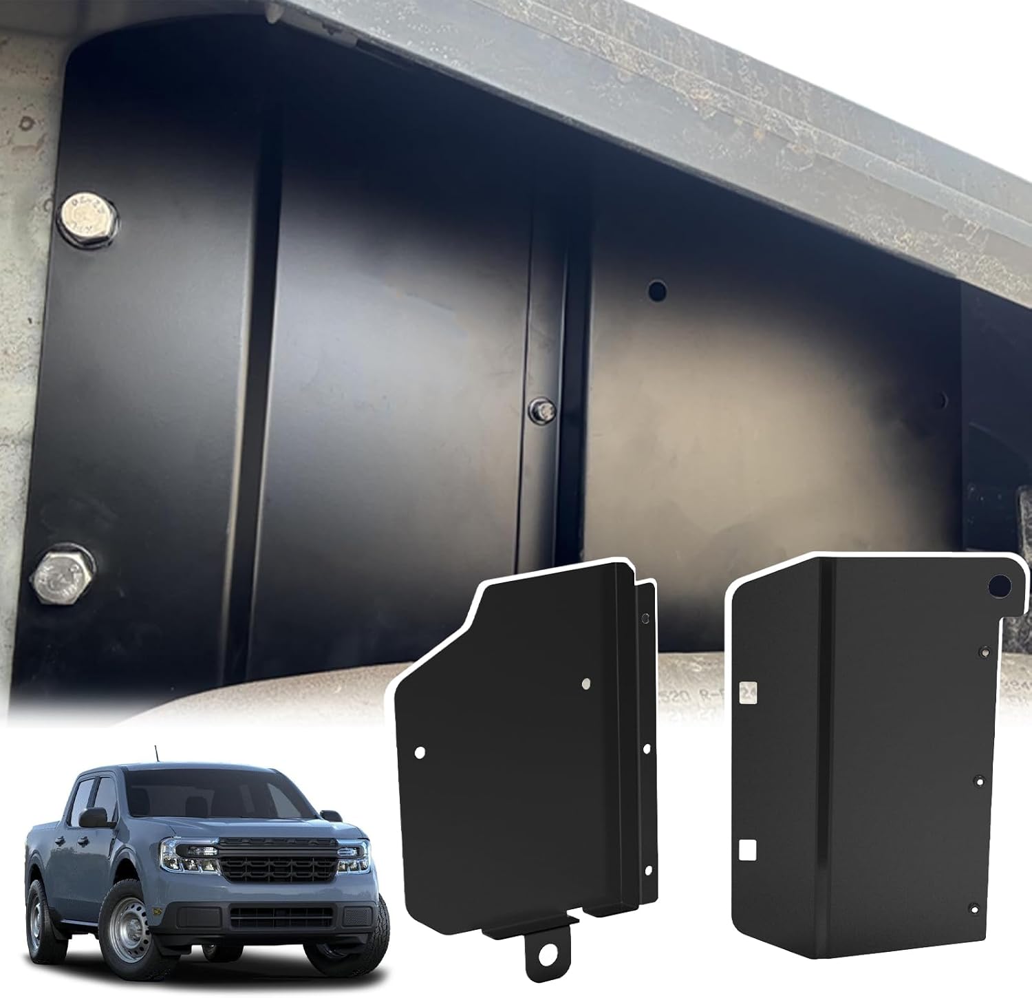 JERBOR Heavy Duty Underbody Cavity Shield Cover for Ford Maverick 2022 2023 2024 2025, Left Driver Side Rear Wheel Underbody Splash Protect Shield Aluminum Alloy Cover No Rust Prevent Mud and Stone