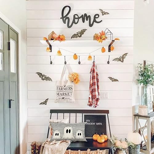 Miniatura 3 de GEEORY Funda de almohada de Halloween de 12 x 20 pulgadas, funda de almohada lumbar de rayas fantasmas para decoración de Halloween, almohadas de