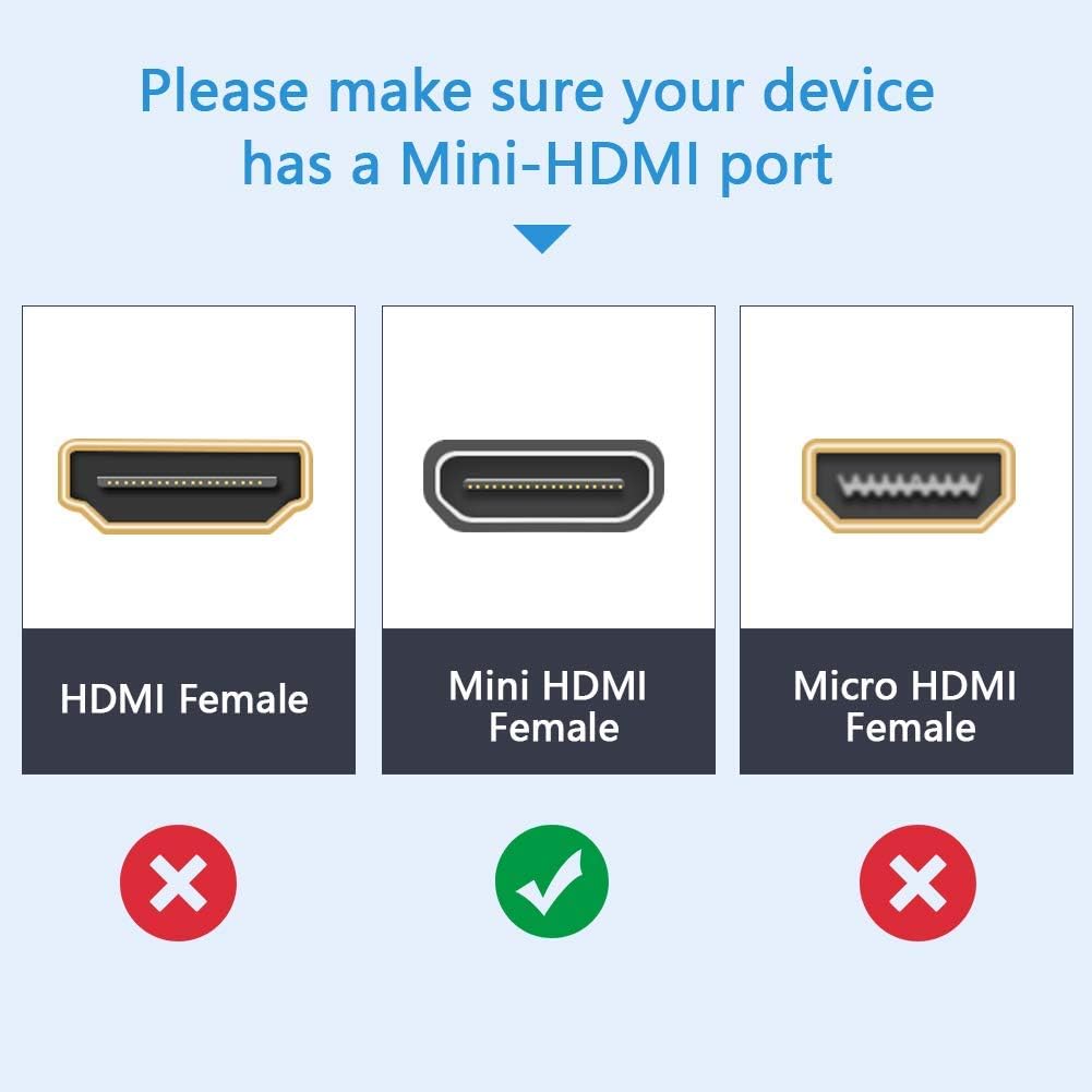 CableCreation Mini HDMI to HDMI Coiled Cable, 5 Feet Coiled 90 Degree Right Angle Mini-HDMI Male to HDMI Male Converter Cable, Support 1080P Full HD, 3D, 1.6M, Black