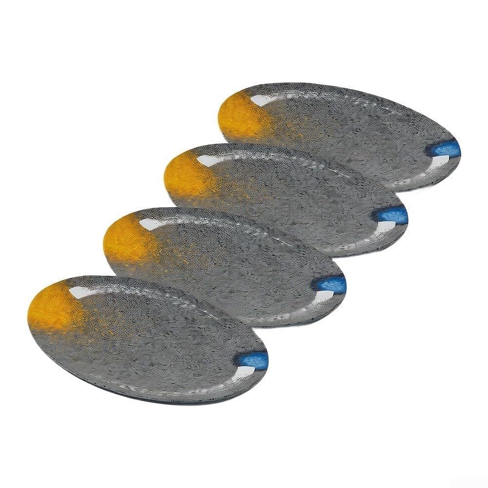 Lot de 4 assiettes rondes en mélamine incassables pour restaurant, maison, 30,4 cm (30,4 cm)