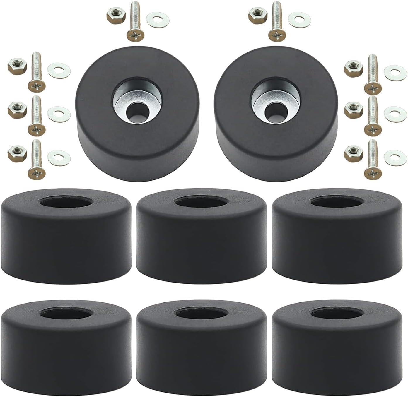 8PCS 192310GS Anti Vibration Rubber Feet with Nuts & Washers - Air Compressor Isolation Pads Compatible with Coleman Powermate 094-0026, Sanborn E106661, Replaces for Briggs & Stratton 192310GS