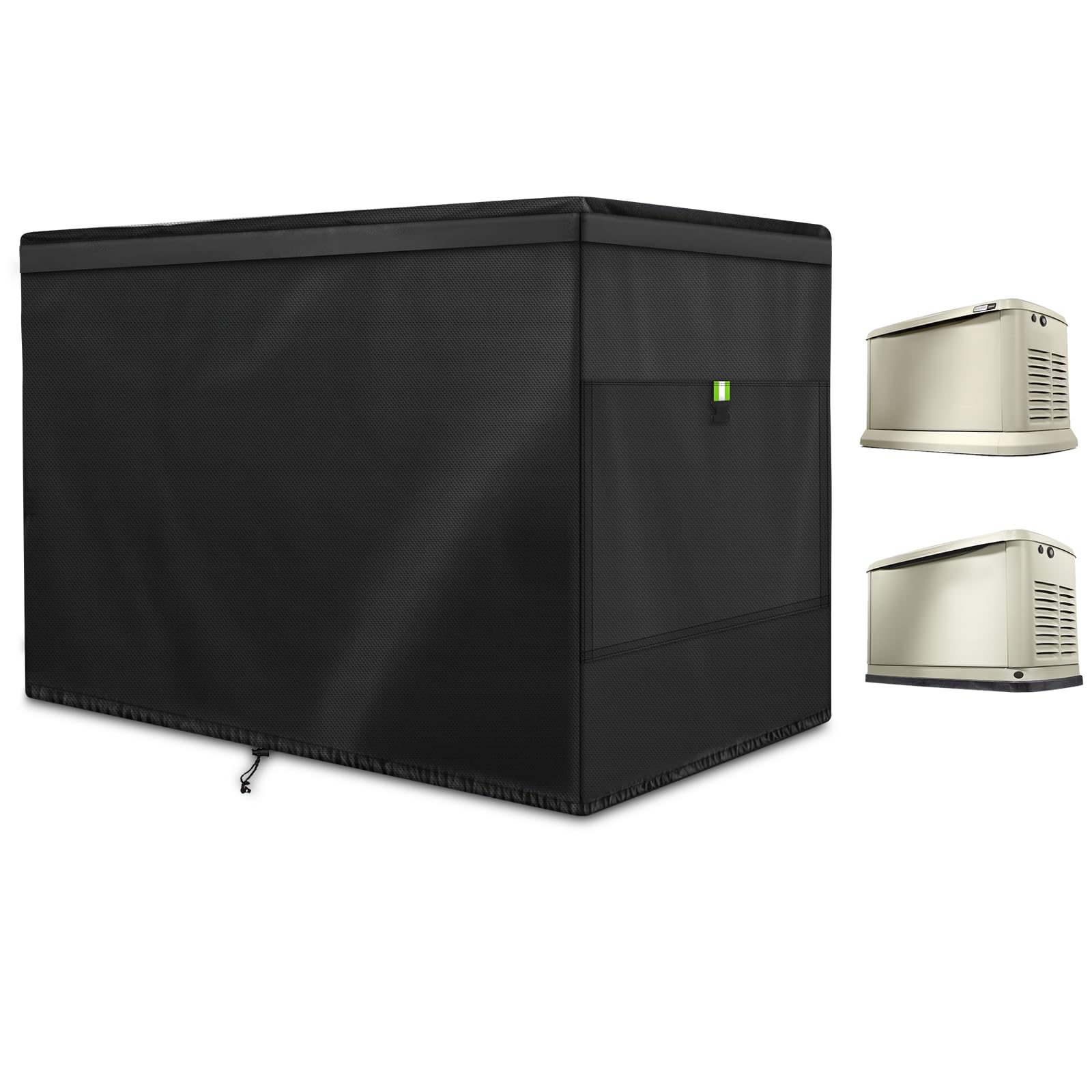Photo 1 of Generator Cover Fits for Generac 7043 22 kw Home Standby Generator Covers, 600D Oxford Waterproof ?Dust-proof and UV-Resistant Cover with Fluorescent Green Buckle