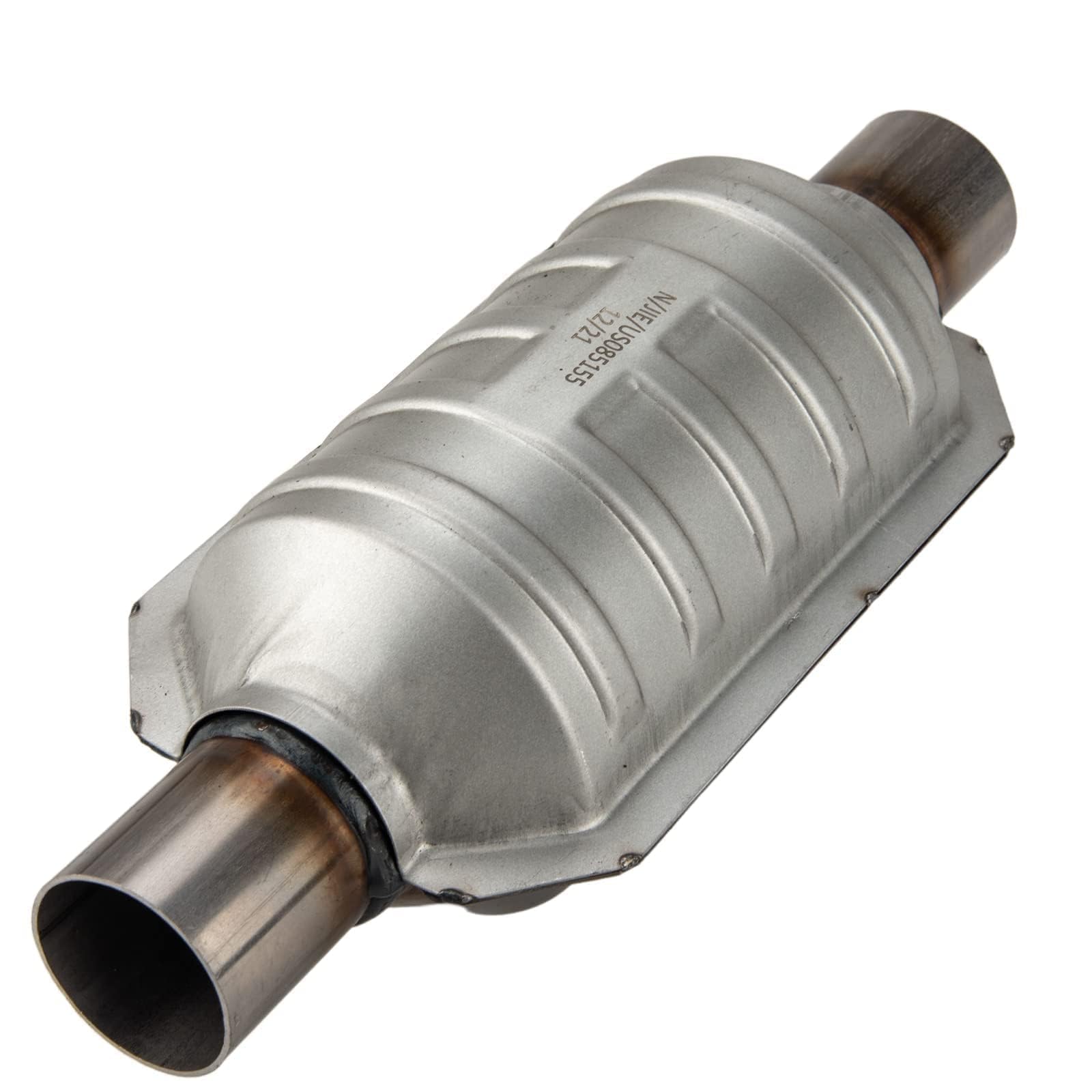KAX Catalytic Converter Fits for High Flow Performance Compatible With 2“ Universal Inlet/Outlet Stainless Steel Shell