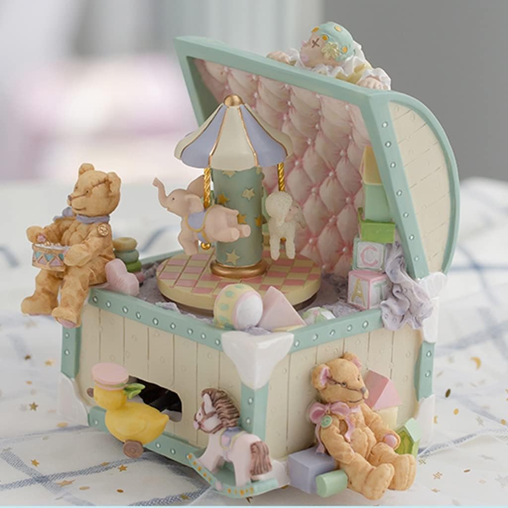 Musical Box Music Box, Clockwork Mechanism Musical Box Resin Music Boxes for Girls Women Kids Birthday Christmas Valentine's Day Gift Gifts
