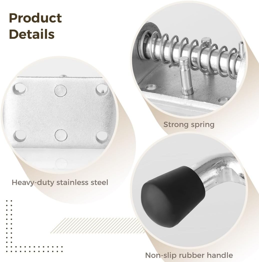 Metal Solid Lock Barrel Bolts To Trailers, Barns, Garages, Doors, Tailgates, 2 Packs Stainless Steel Heavy-Duty Spring Loaded Sliding Latch Pins