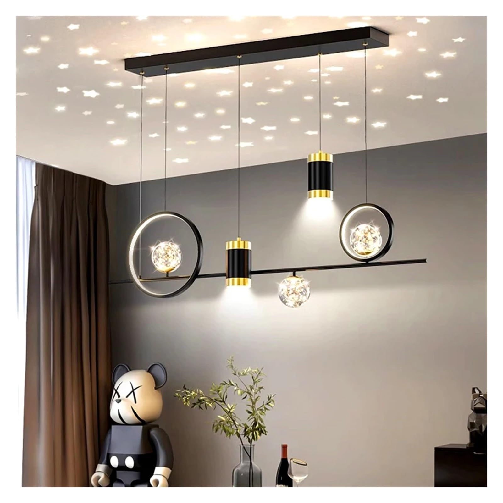 LYMSXAZOU Modern Chandelier Pendant lamp Chandeliers Compatible with dining room pendant lights hanging lamps ceiling indoor lighting, modern