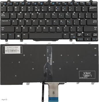 Laptop Replacement US Layout with Backlit Keyboard for DELL Latitude 3350 5250 7250 E5250 E5270 E7250 3P2DR 068TTC