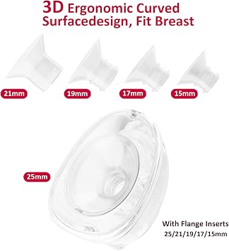 Horigen D6 Milk White Electric Hands Free Breast Pump Wearable Lower Noise Breastfeeding Strong Suction 180ml/6oz White