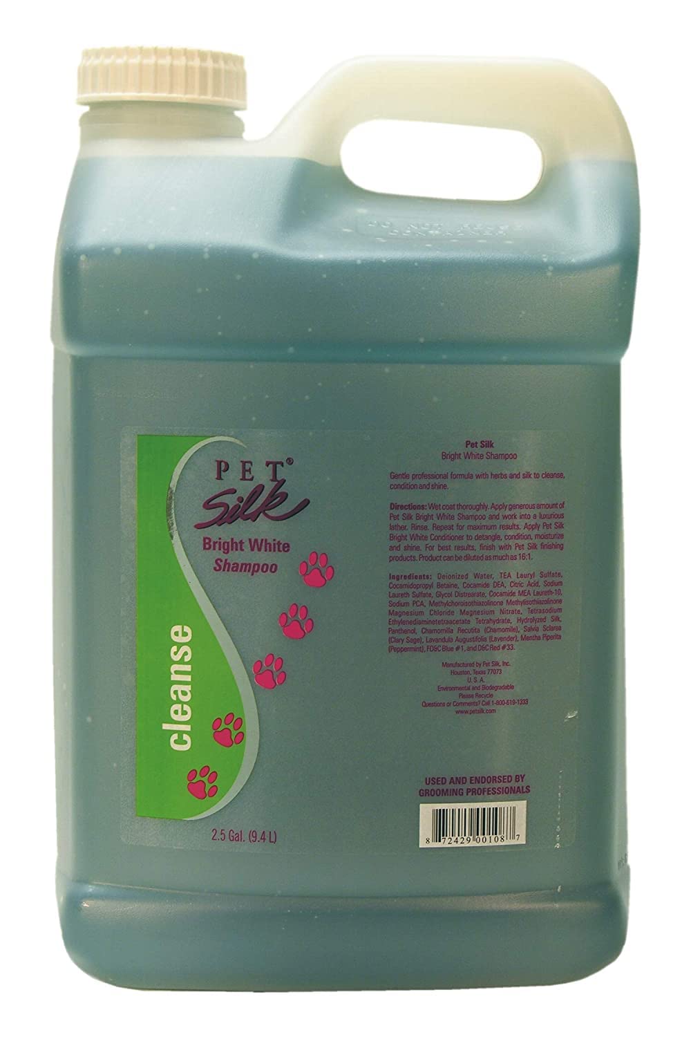 Pet Silk Bright White Shampoo Dog Whitening & Brightening Shampoo White Coat Pet