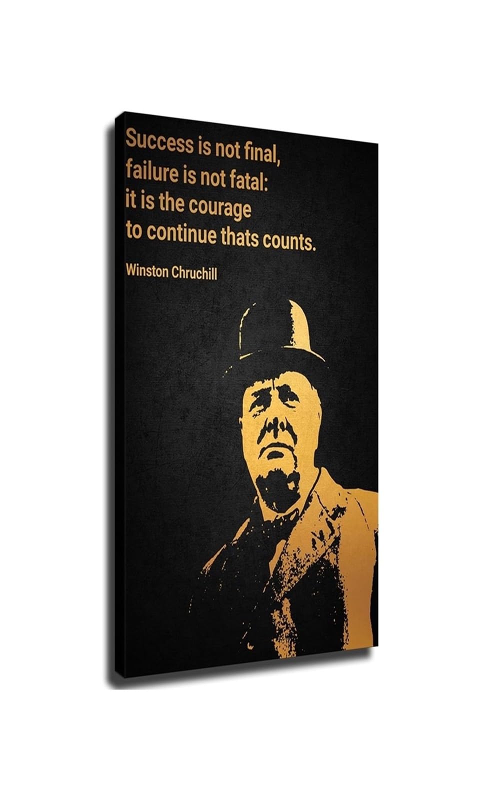 ZDVHOMCB Winston Churchill Quote Poster Inspirational Leadership Motivational Wall-Art Decor For Home Office Study