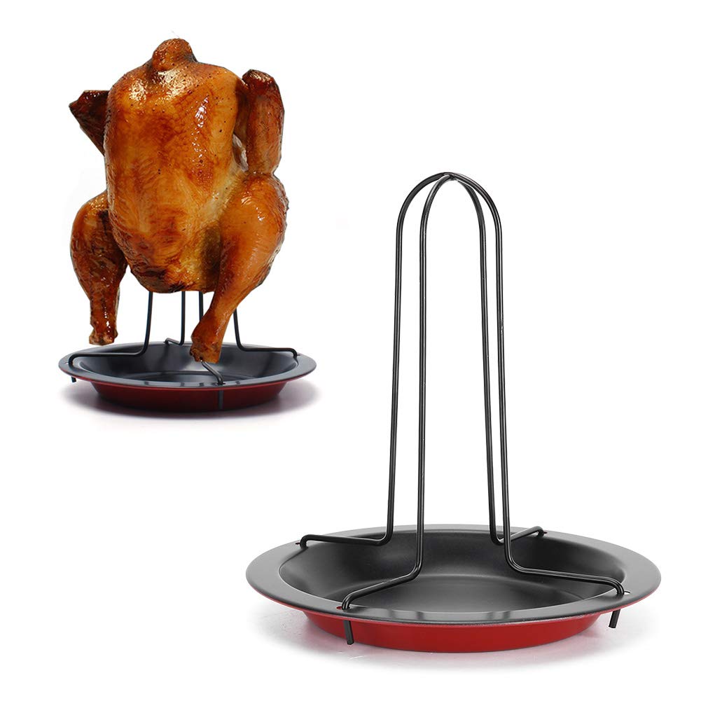 Beer Can Chicken Holder, Stainless Steel Chicken Rack for Grill Smoker Oven BBQ, Vertical Beer Butt Chicken Stand for Tender Roaster Chicken & Turkey 1 Pc