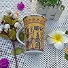 Egyptian Coffee Mug Large Tea Cup Golden Porcelain Ceramic Egyptian Theme Mug Presents Gift for Family Friends Home Office Dishwasher Microwave 350ml (Black and Gold) #2