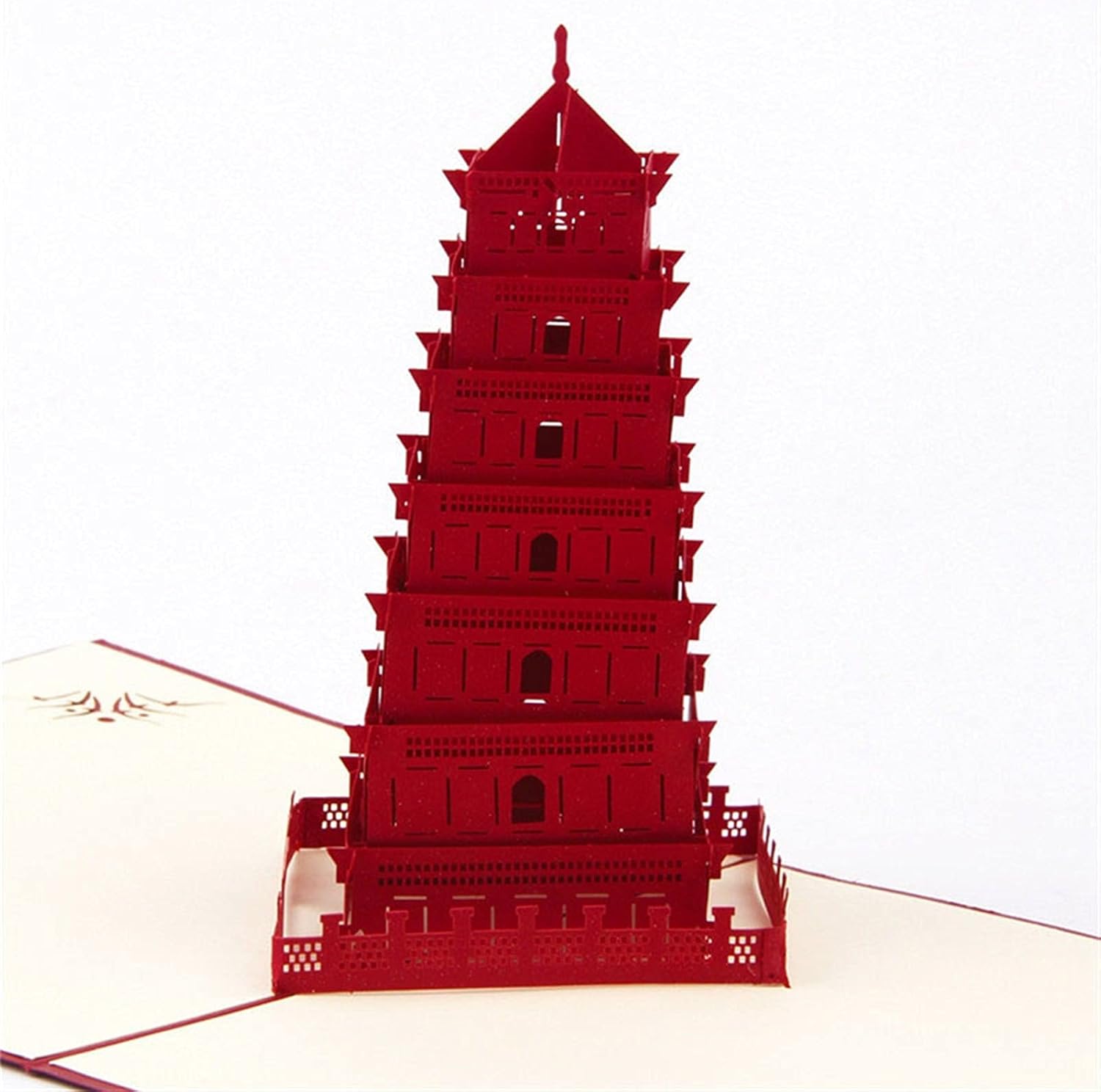 グリーティングカード 祭りの祝福のグリーティングカード3 dレーザーカット手作りの中国の素晴らしい野生のガチョウ紙紙の招待状のグリー