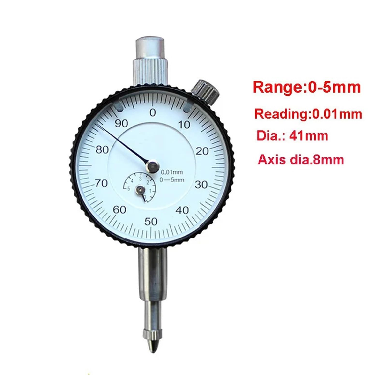 Messuhr, Kleine Messuhr, Juwelen, 0–5 mm, Präzision 0,01, Messwerkzeuge for Messuhren