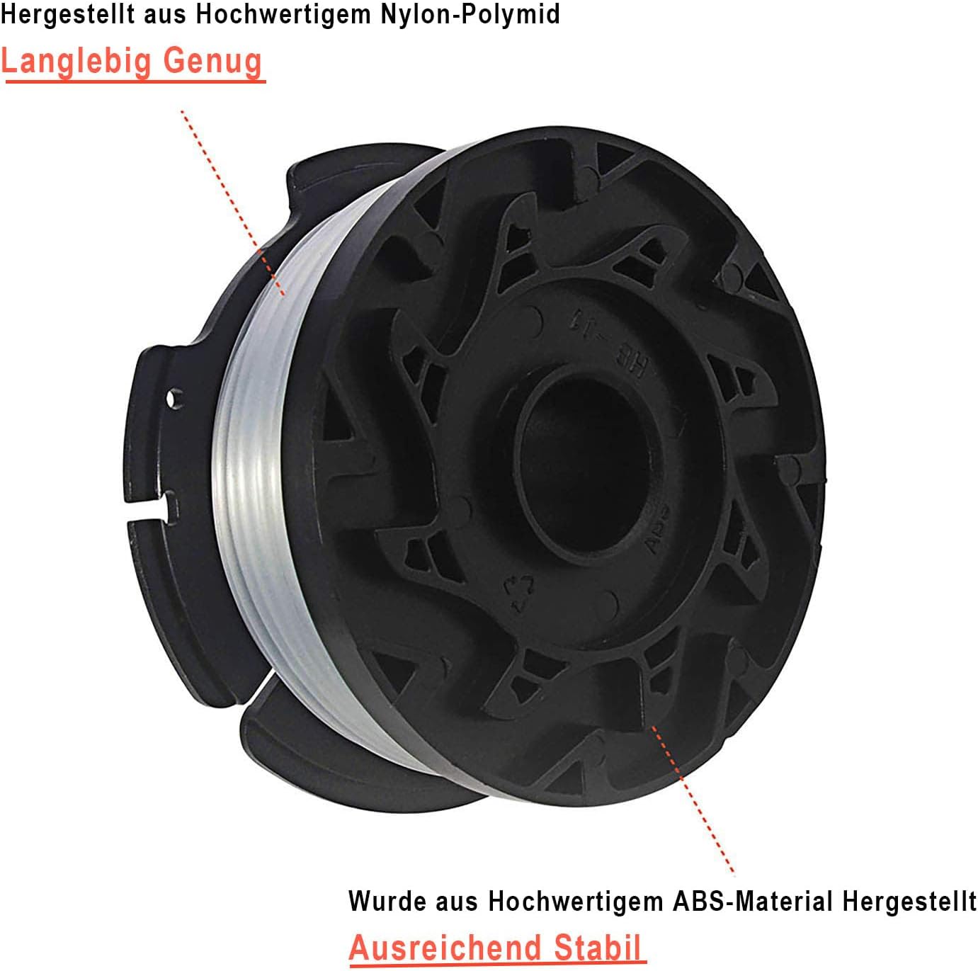 30ft 0.065” AF-100 Replacement Spools for Black Decker GH900 GH600 LST522 LCC140 String Trimmer Weed Eater Refills Auto-Feed Spool(8 Replacement Spool, 1Cap,1 Spring)